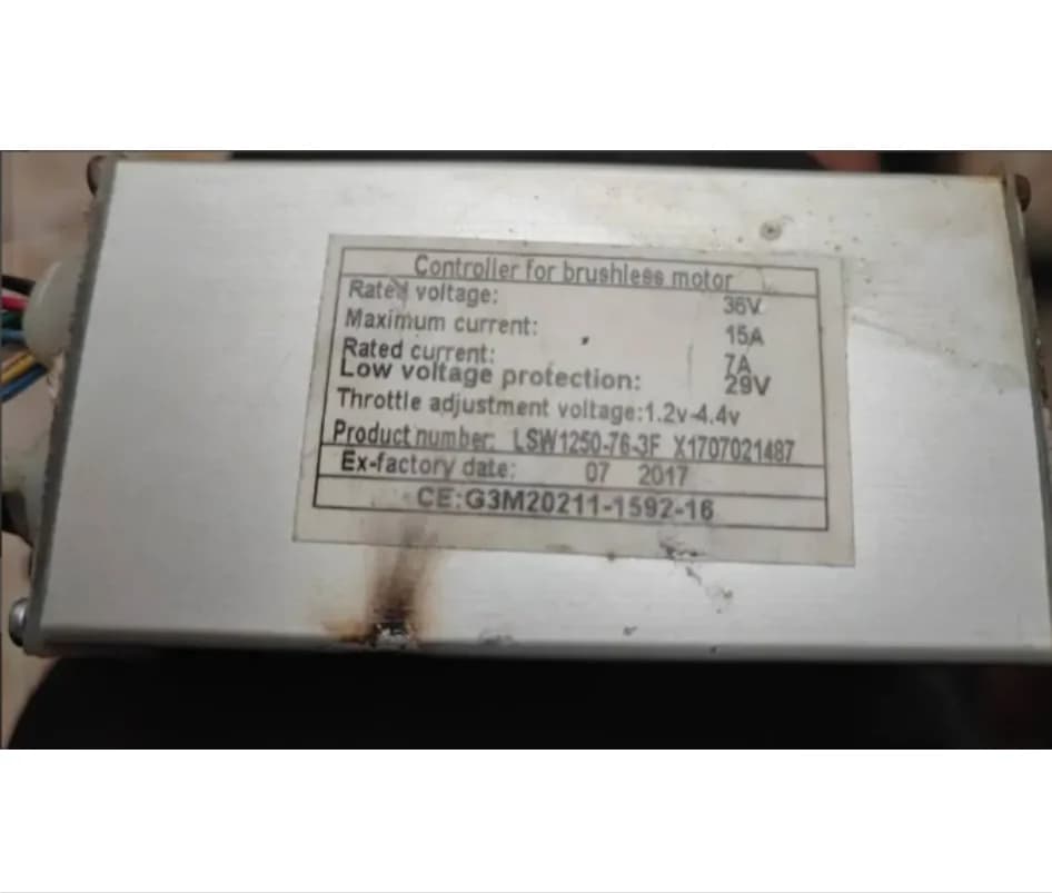 Kefe nélküli motorvezérlő LSW1250-76-3F, 36 V 15 A