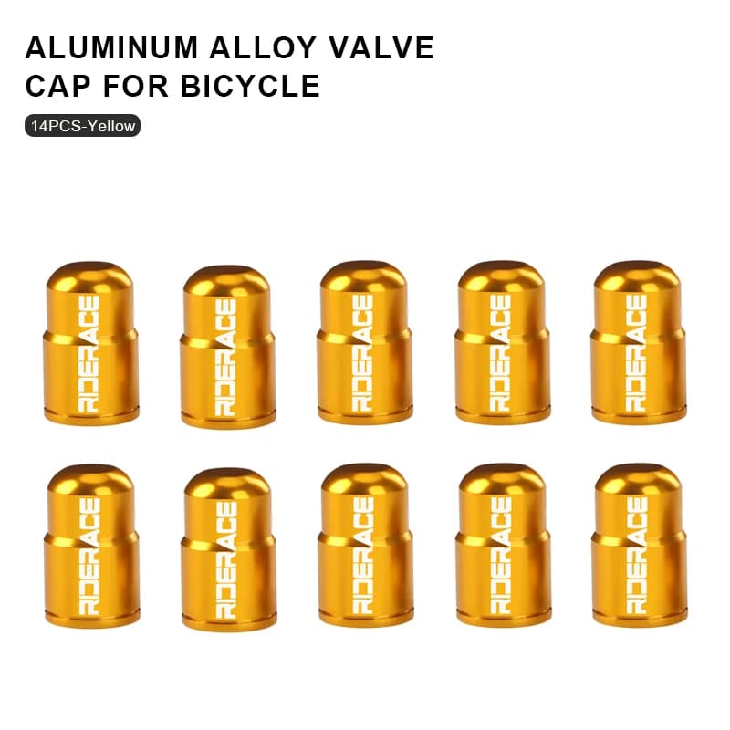 Riderace CNC alumínium szelepsapka autószelephez – arany 10 db