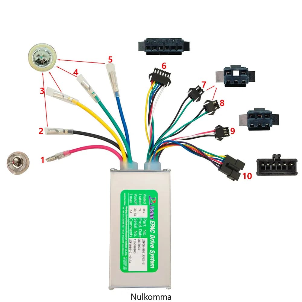 Kefe nélküli motorvezérlő LSW1010-01-04EA, 36 V 15 A