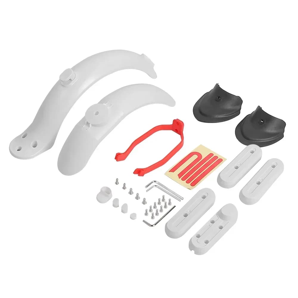 Első és hátsó sárvédő kerékburkolattal Xiaomi M365 Pro rollerhez – B-white