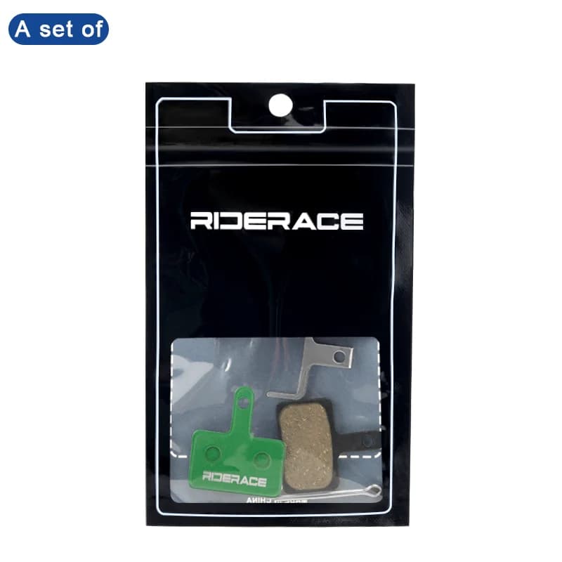 Riderace B01S tárcsafékbetét Shimano fékekhez (gyanta, kerámia, fém) – zöld