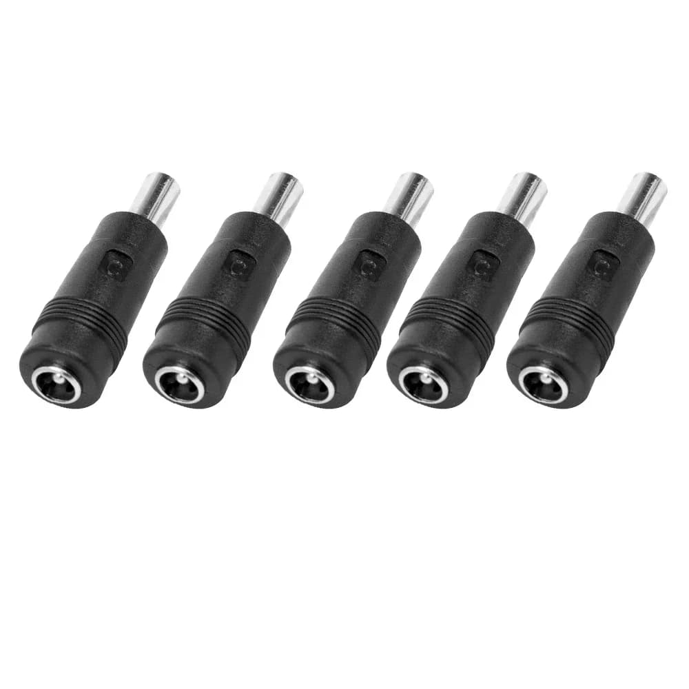 DC 5,5×2,1 mm töltőcsatlakozó-átalakító (anya–apa) – 5 db