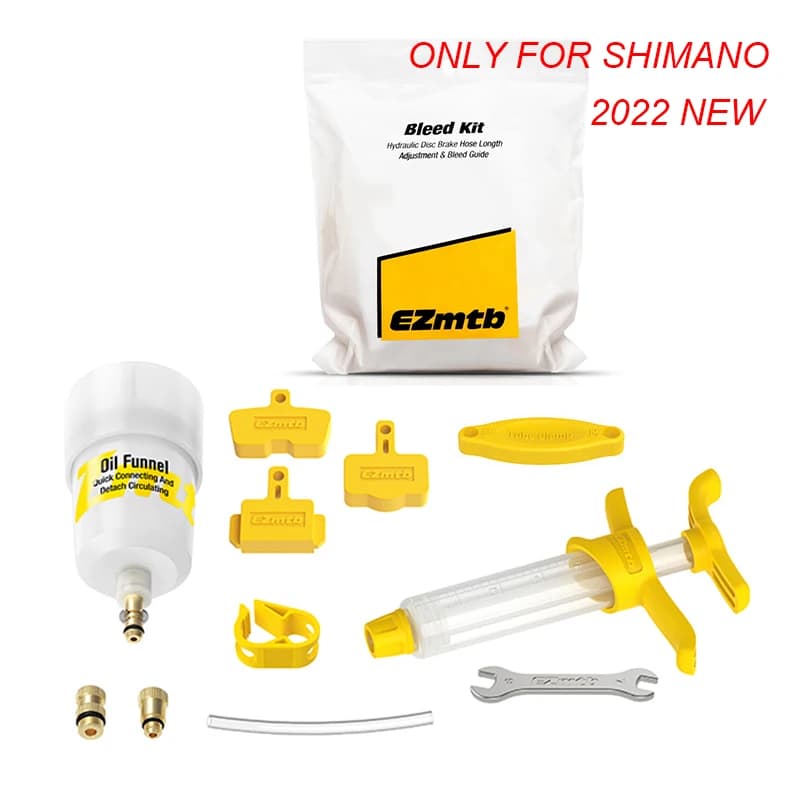 Légtelenítő készlet Shimano hidraulikus fékhez, tölcsérrel és olajdugóval – alap és táskával