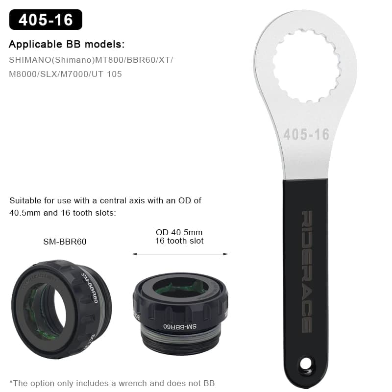Riderace középcsapágy kulcs 39–49 mm (BBR9000, DUB, BSA30) – 405-16