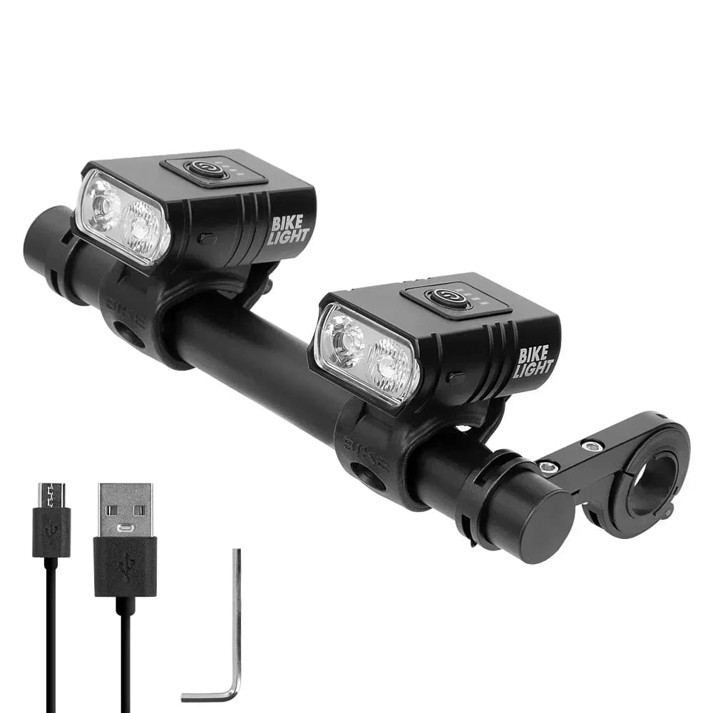 USB-ről tölthető LED első lámpa Xiaomi M365, Pro, 1S rollerhez (2. kivitel) – model 4