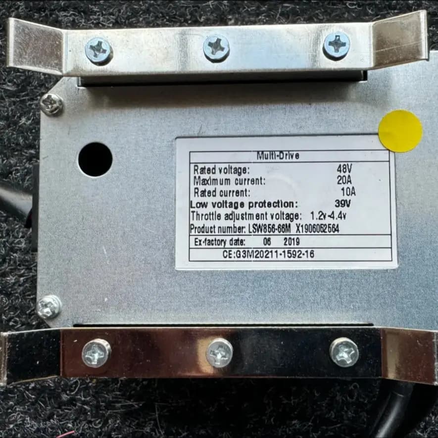 Kefe nélküli motorvezérlő LSW856-66, 48 V 20 A (Mate X)