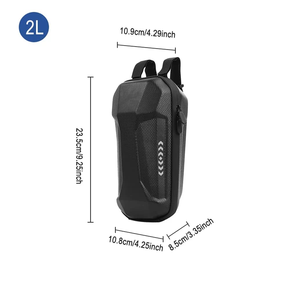 Keményhéjú vízálló első táska 2/3 l, Inokim OX, OXO és Ninebot F20, F30, F40 rollerhez – 2L