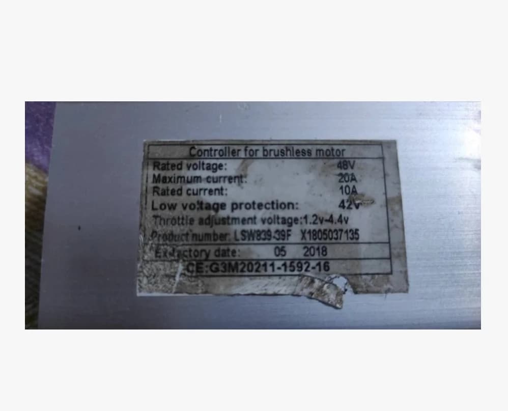 Kefe nélküli motorvezérlő LSW839-39F, 48 V 20 A