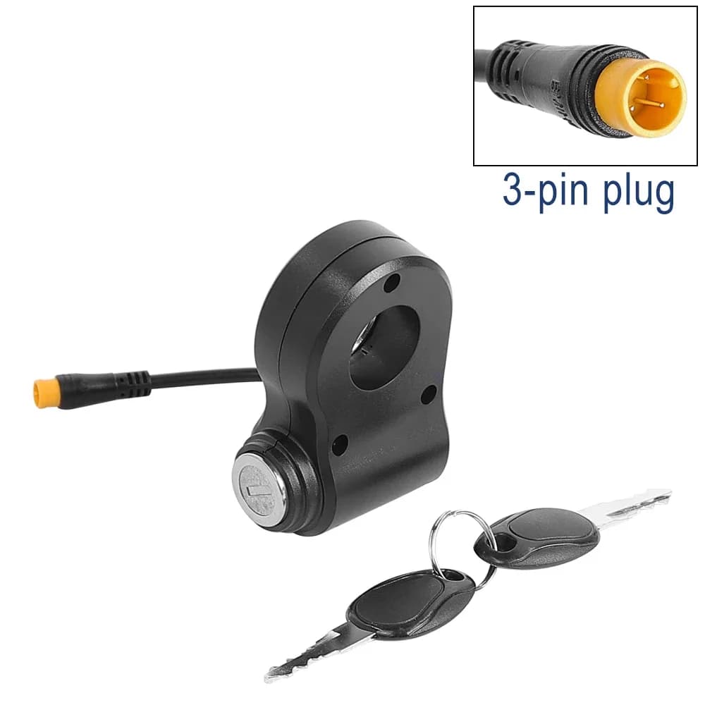 Gyújtáskapcsoló kulccsal Kukirin G2 Pro és G2 Max rollerhez (2. kivitel) – 3 csap