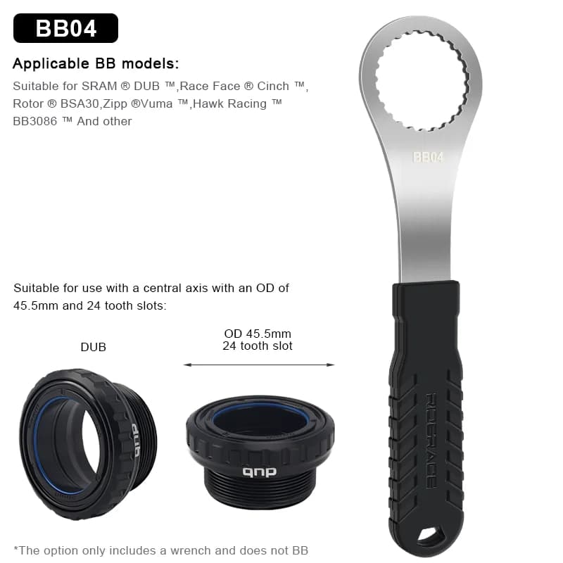 Riderace középcsapágy kulcs Shimano BBR9000, SRAM DUB és BSA30 csapágyakhoz – BB04