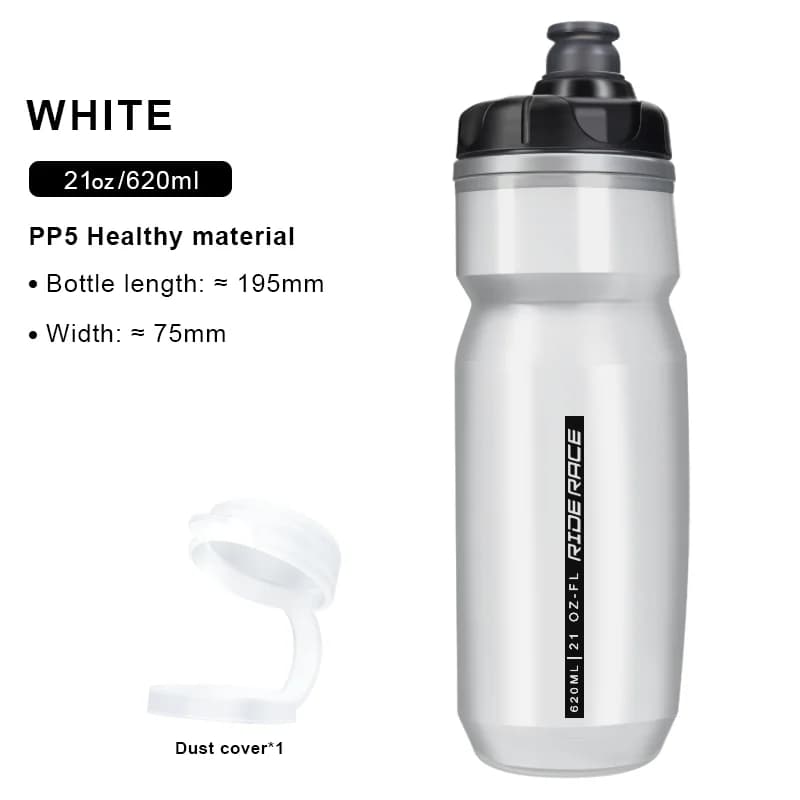 Riderace hőszigetelt dupla falú kulacs, 620 ml – fehér