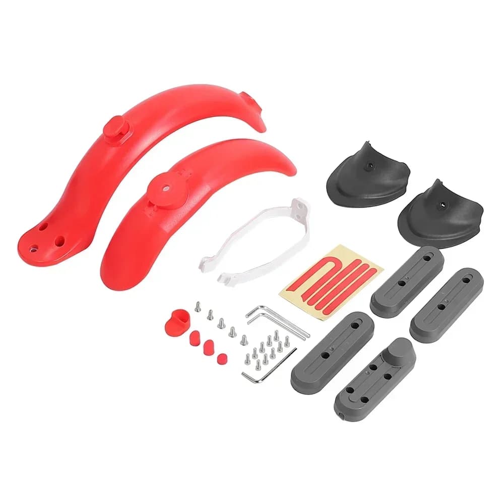 Első és hátsó sárvédő kerékburkolattal Xiaomi M365 Pro rollerhez – B-red