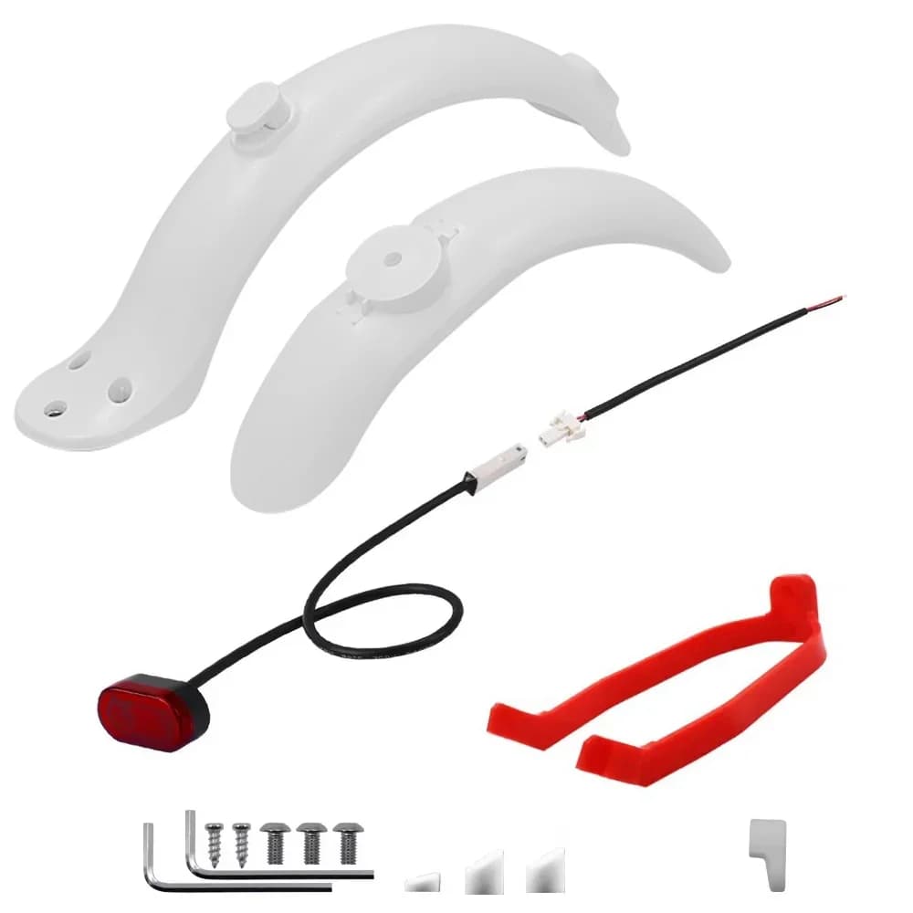 Első és hátsó sárvédő tartóval és lámpával Xiaomi 1S, M365, Pro rollerhez – szett B
