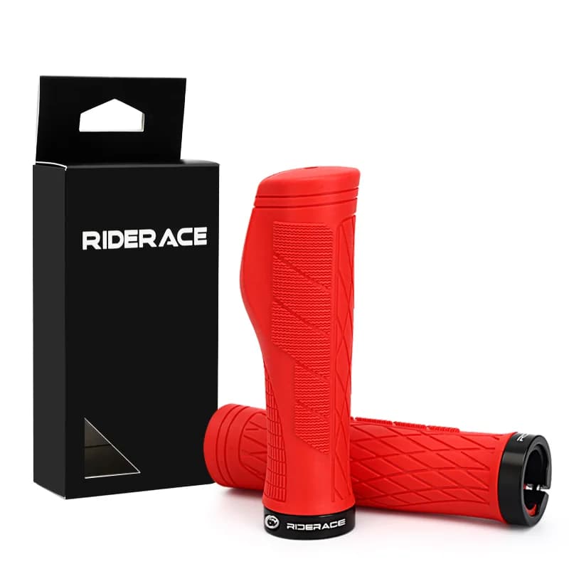 Riderace csavarral rögzíthető puha TPR markolat – piros