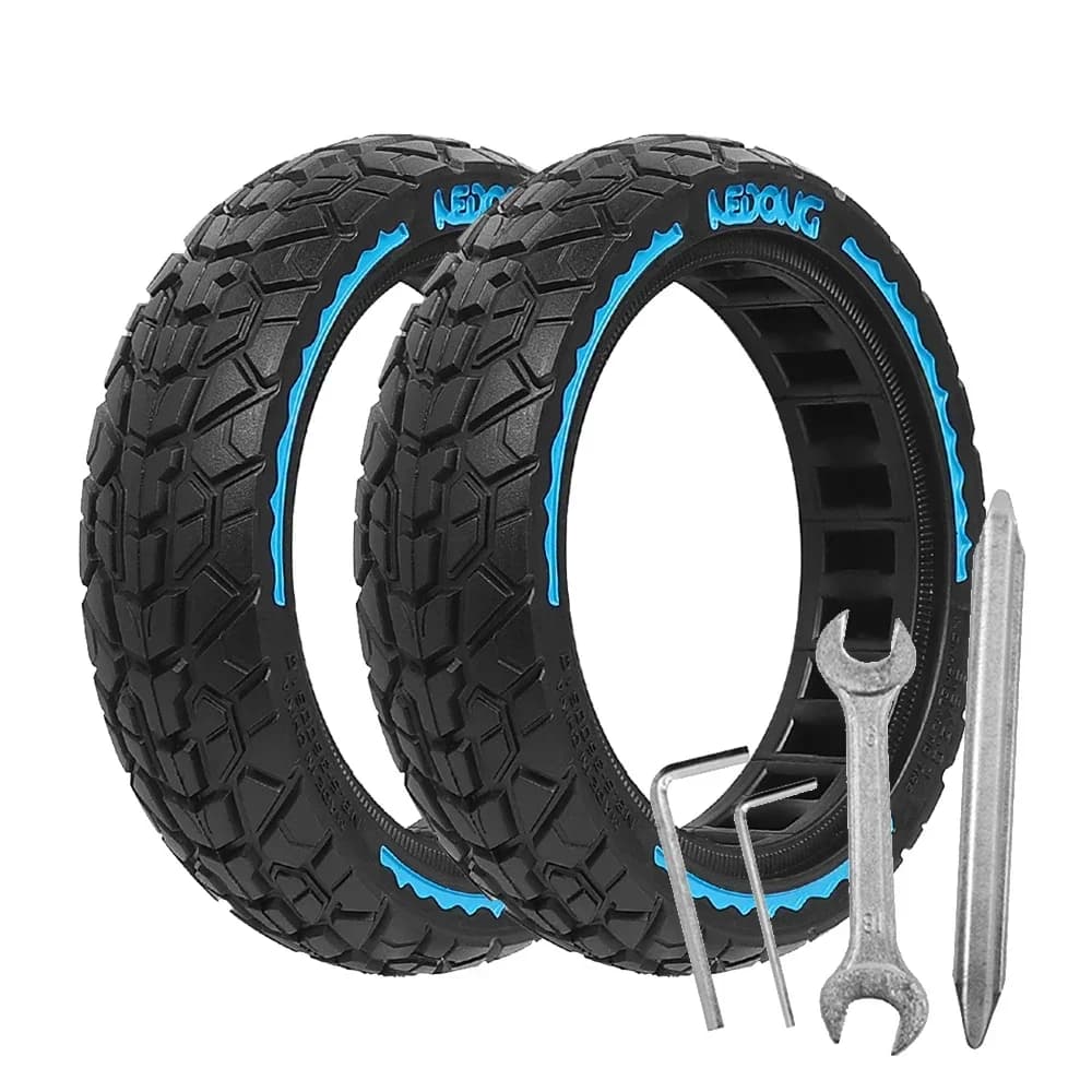 Rezgéscsillapító tömlő nélküli tömör terepgumi 8,5×2 Xiaomi M365, 1S, Pro, Pro 2 rollerhez – 2 db kék szett