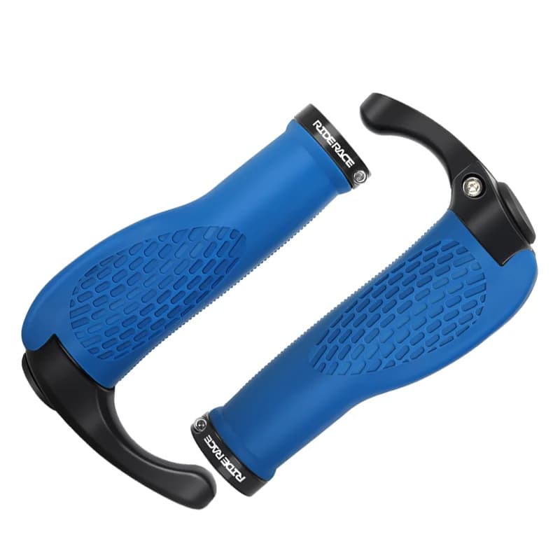 Riderace kétoldalt rögzíthető ergonomikus gumi markolat – kék