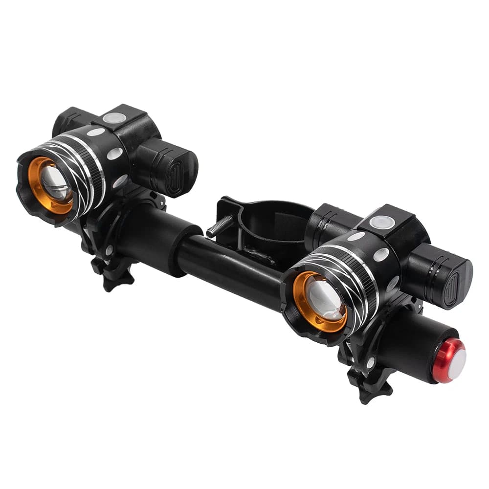 USB-ről tölthető LED első lámpa Ninebot F20, F30, F40 rollerhez, vízálló, zoomolható – 1Set