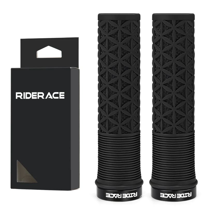 Riderace kétszínű, csavarral rögzíthető TPR markolat – fekete