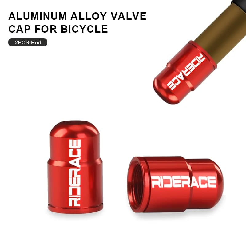 Riderace CNC alumínium szelepsapka autószelephez – piros 2 db
