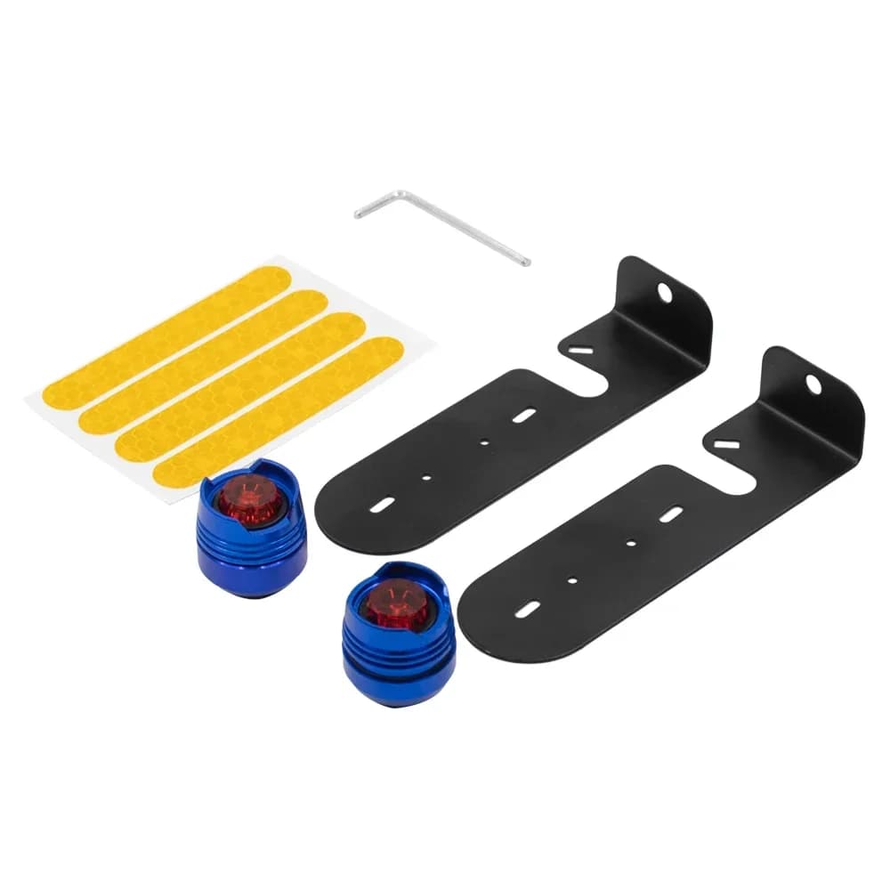 Vízálló LED figyelmeztető lámpa elemmel Ninebot Max G30, G30D rollerhez – kék
