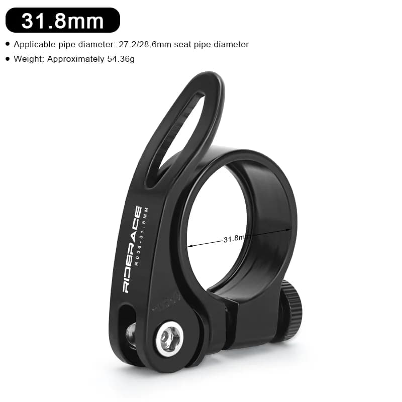 Alumínium gyorszáras nyeregcső-bilincs 31,8/34,9 mm – fekete 31,8 mm