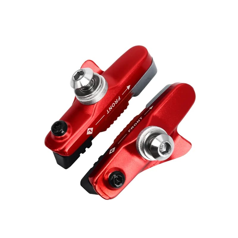 Riderace V-fékbetét CNC tartóval – piros