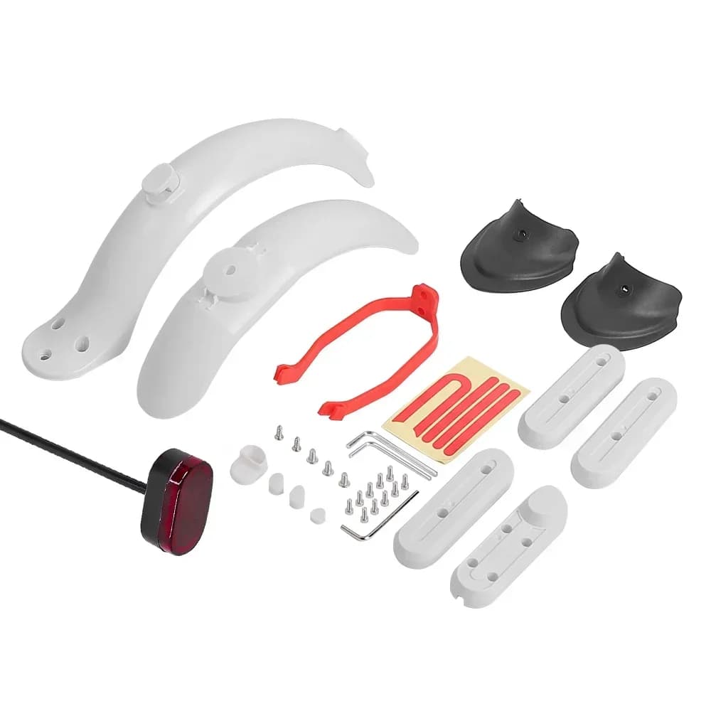 Első és hátsó sárvédő kerékburkolattal Xiaomi M365 Pro rollerhez – A-white