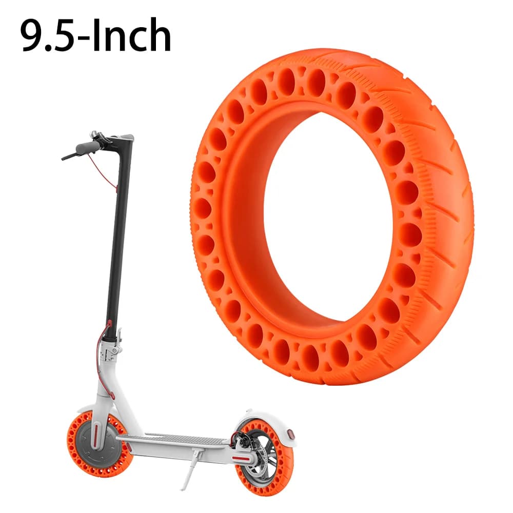 Méhsejt-szerkezetű tömör gumi 9,5" Xiaomi M365, Pro, 1S, Pro 2 rollerhez – narancs