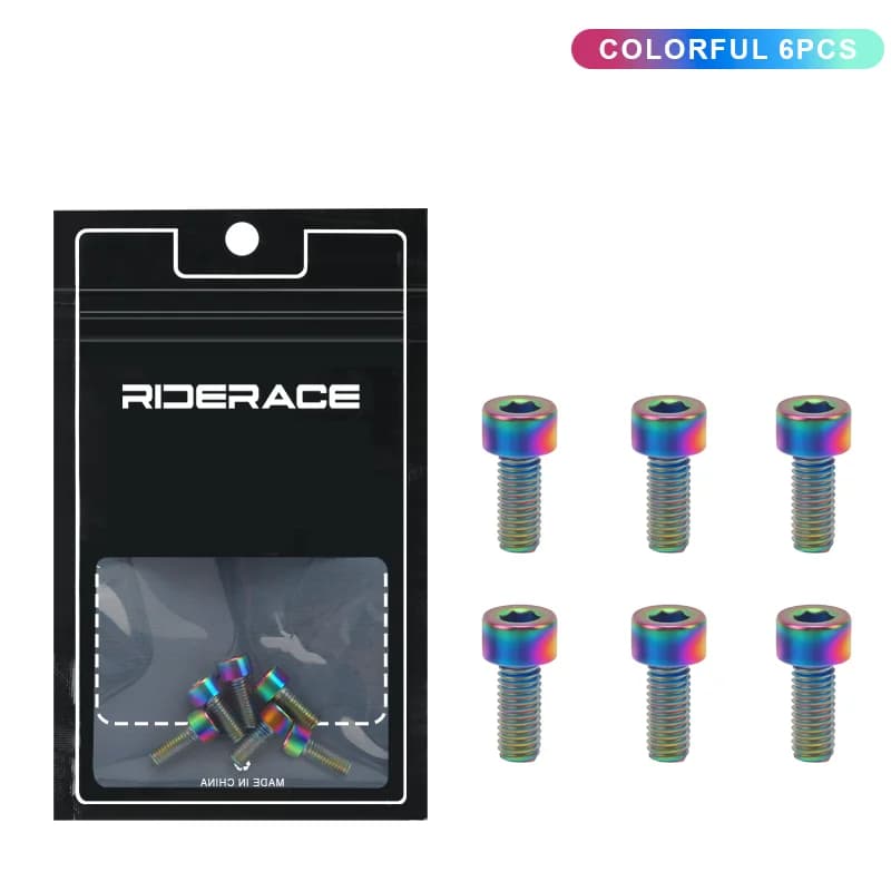 Riderace acél kulacstartó csavar M5×12 (6 db) – színes