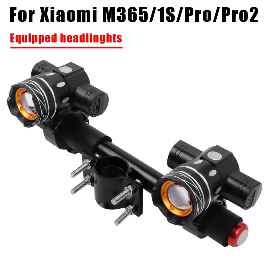 USB-ről tölthető zoomolható LED első lámpa Xiaomi 1S, M365, Pro 2 és Ninebot Max G30 rollerhez – M365