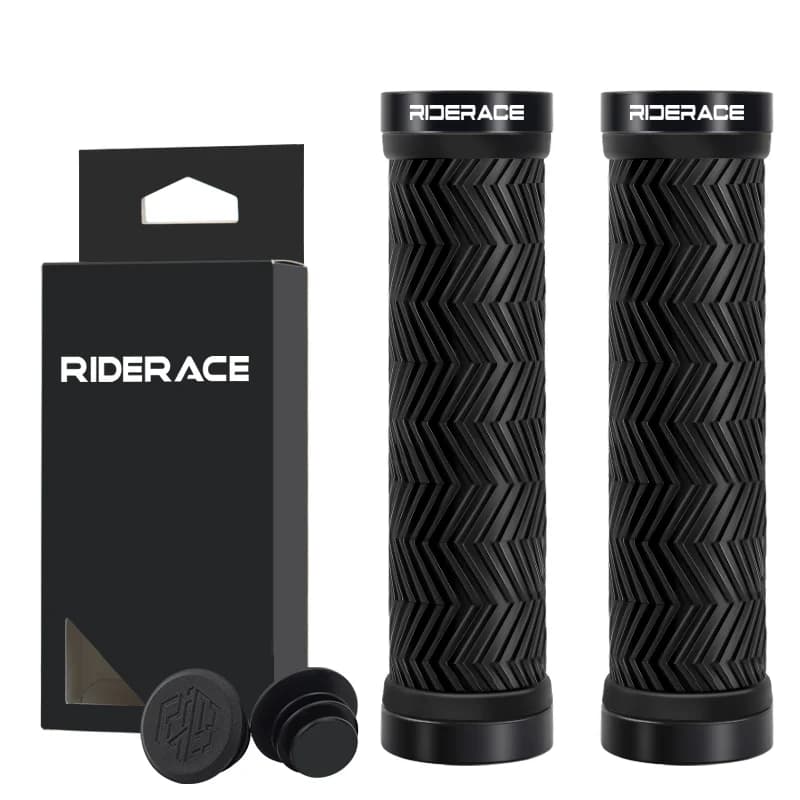Riderace csavarral rögzíthető ergonomikus gumi kormánymarkolat – fekete