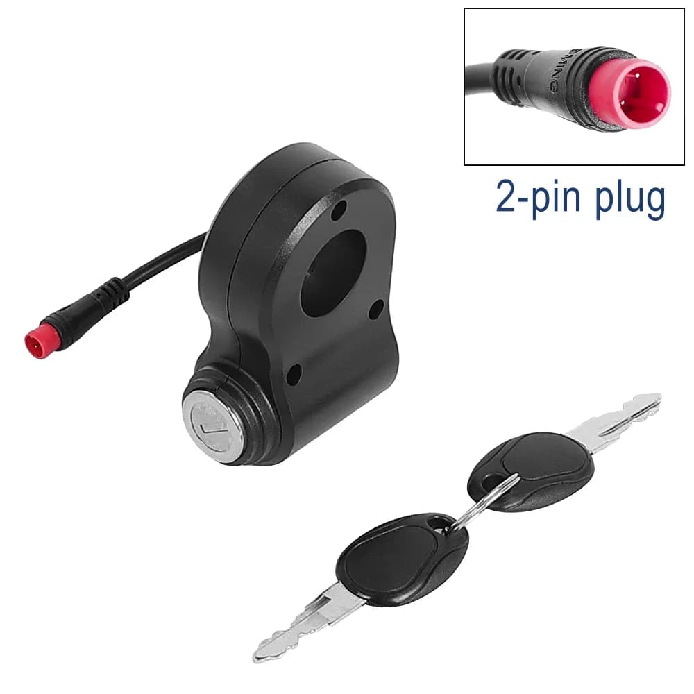 Gyújtáskapcsoló kulccsal Kukirin G2 Pro és G2 Max rollerhez (2. kivitel) – 2 csap