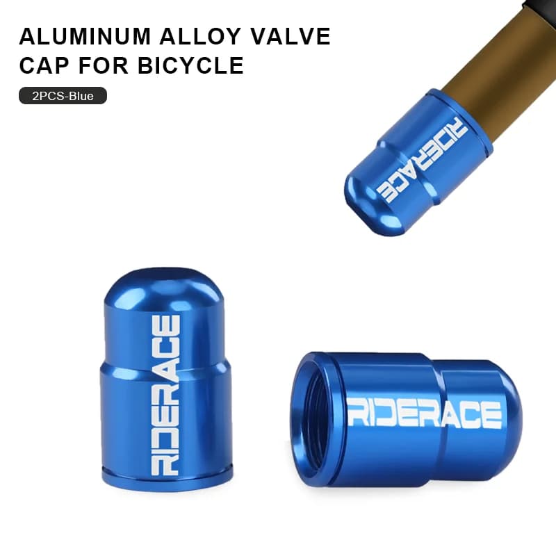 Riderace CNC alumínium szelepsapka autószelephez – kék 2 db