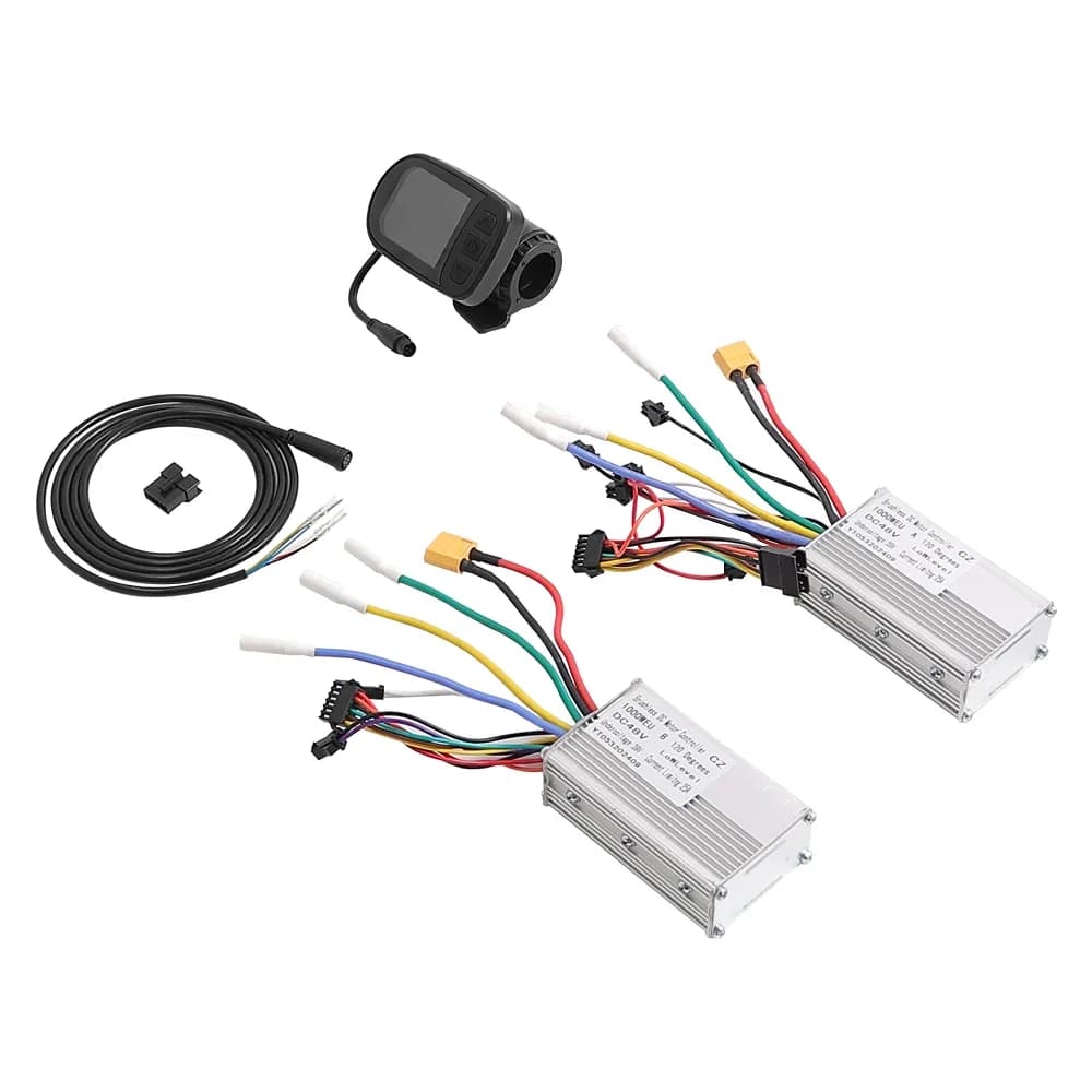 Kétmotoros vezérlő LCD kijelzővel és gázkarral Kugoo G-Booster rollerhez, 48 V 1000 W