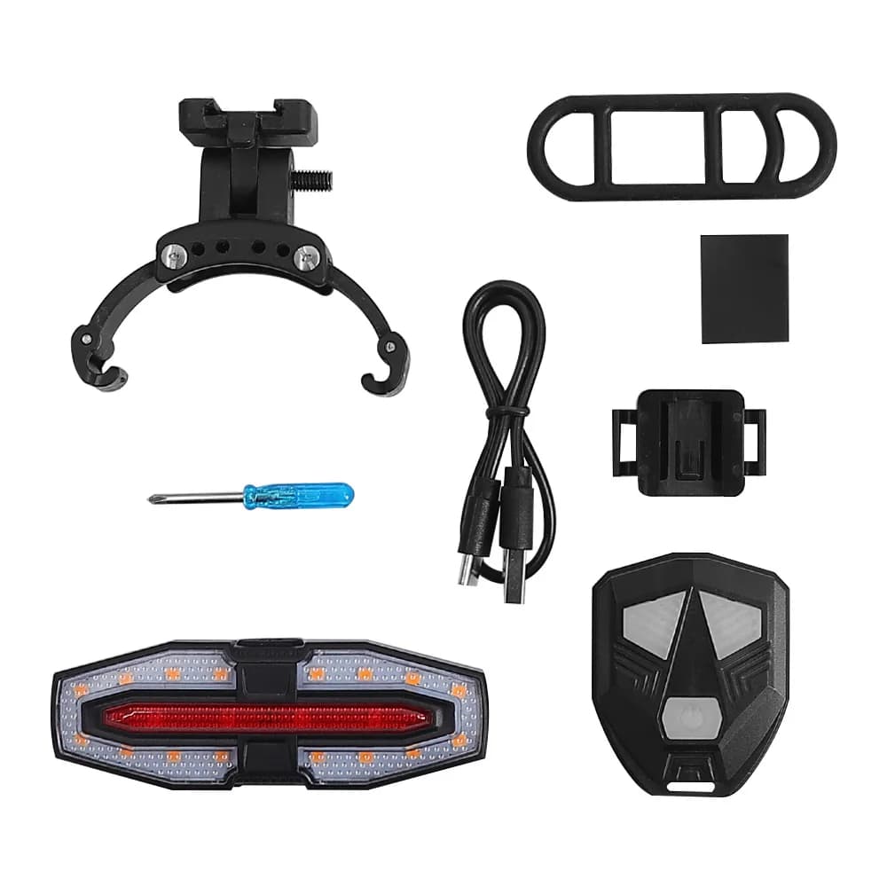 USB-ről tölthető LED hátsó lámpa irányjelzővel Xiaomi M365, 1S, Pro 2 rollerhez – szett