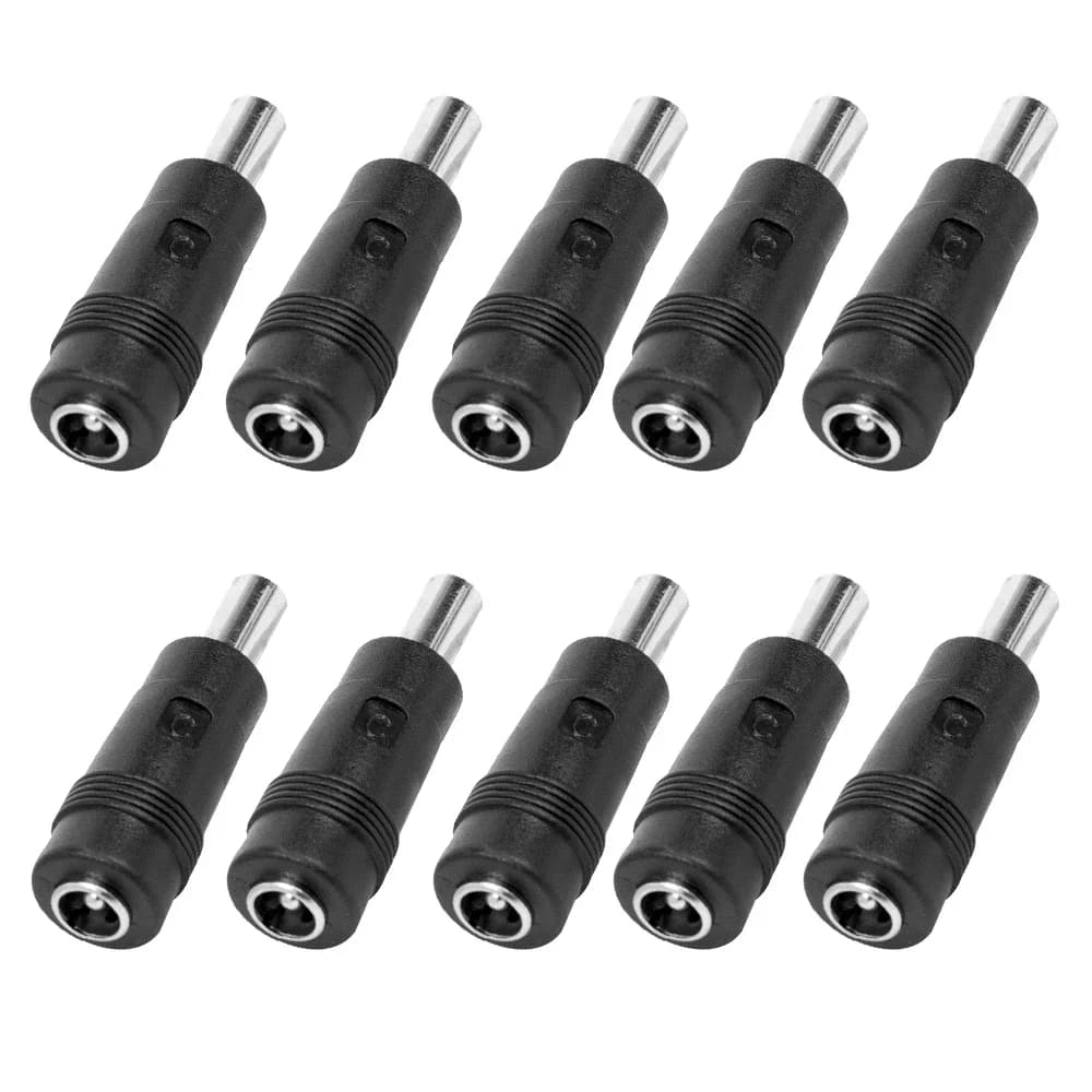 DC 5,5×2,1 mm töltőcsatlakozó-átalakító (anya–apa) – 10 db
