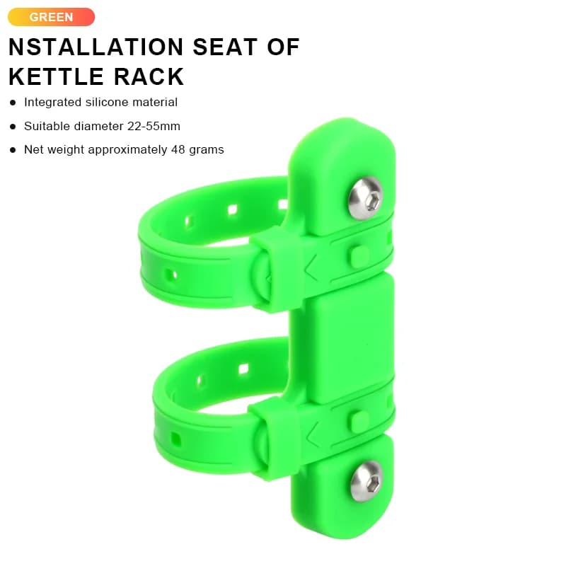 Riderace szilikon kulacstartó-adapter pánttal – világos zöld