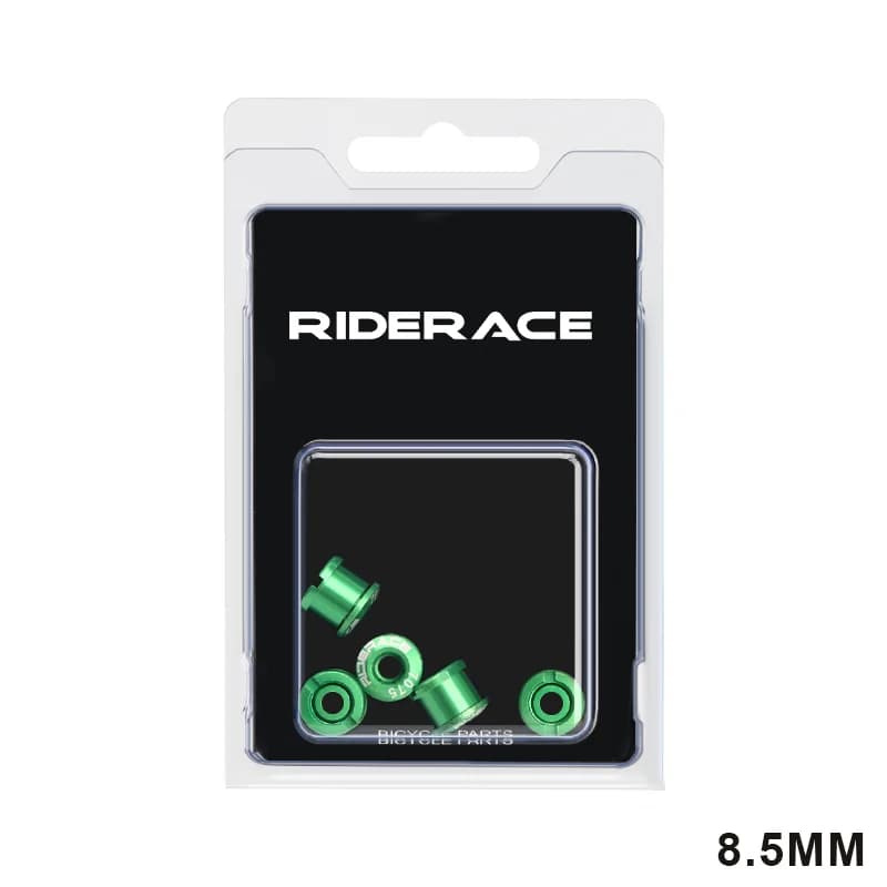 Riderace 7075 alumínium lánckerékcsavar M8 (5 db) – 8,5 mm zöld